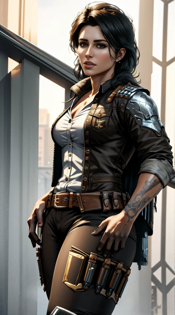 unreal engine:1.4,UHD,The best quality:1.4, photorealistic:1.4, skin texture:1.4, masterpiece:1.8,cowboy shot, Abril O'Neil waifu, 1980s \(style\), 1 woman, brown hair, Red hair,short hair,orange hair,serious expression, worried expression, Retro art style, short hair, only, female television reporter,hablando por el microphone, yellow jersey suit, white belt,jersey suit on yellow hips, (naked_old: 1.2), half_old, neckline, hyperrealistic eyes, beautiful eyes,detailed eyes, realistic face, beautiful woman woman, realistic background,urban street, Night street lights, Amazing lights, amazing background,microphone, microphone, tv reporter