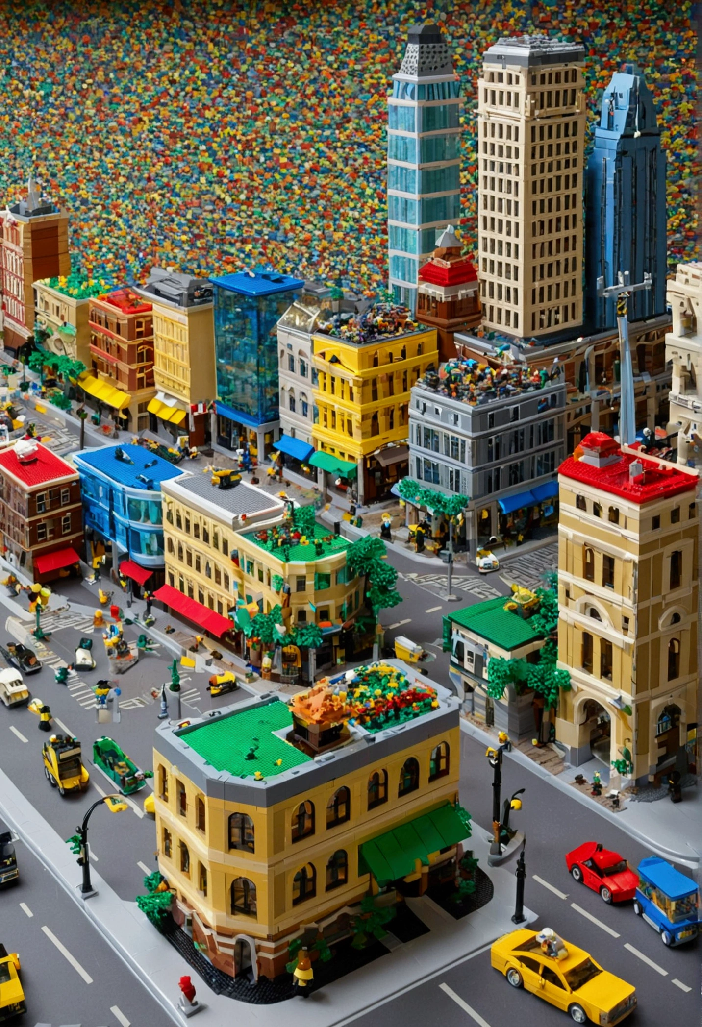 A city made with legos