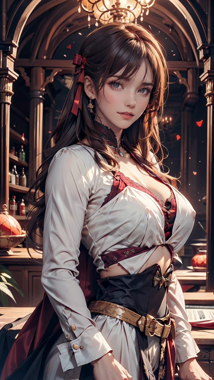 woman, jellyfish, (Medieval feudal period:1.1), Slavic appearance, (Long Straight Purple Hair Gradient Pro Red), (Red eyes), (Strong expression), Purple Lipstick, Fair skin, (Black gothic clothing with red details:1.1), Yellow scales on hands, Cinema Lighting, Mysterious atmosphere, Dynamic Focus, ultra Genuineity, ultra Genuineistic, super high quality, Genuine, Genuine texture:1.1, Genuineistic clothes:1.1, 8k Maniac, Absurd, 24歳のwoman、Sexy proportionature female body、Sexy proportionakeup、hair band((hair ribbon))、Textured skin((textured skin))、smile、Narrow waist