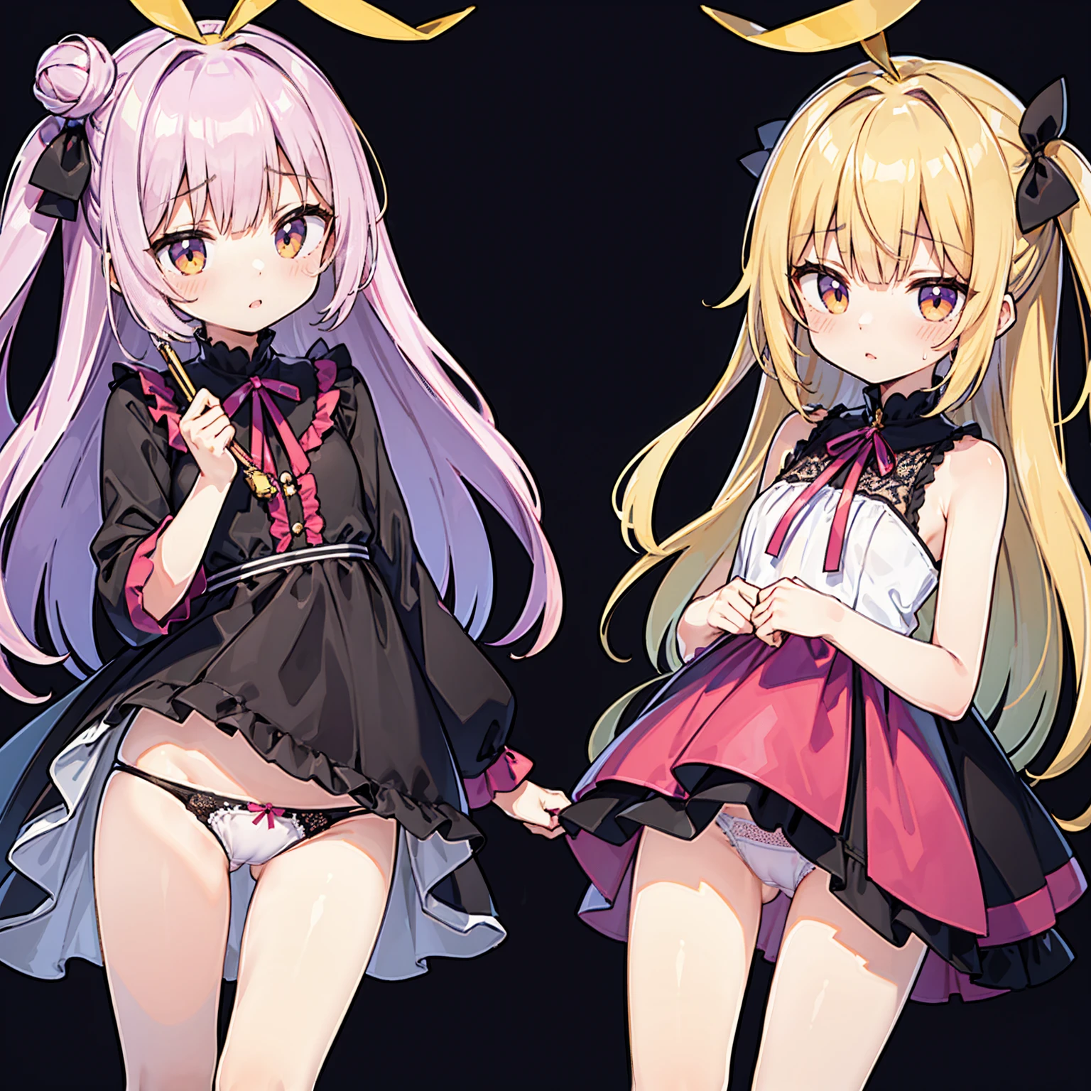(Highest quality)pantiesをはいている女の子、5people々is lined up、underwear、panties、Hips5people々is lined up、pantiesをはいた女の子5people々is lined up、In underwear、みんなpantiesを履いている、ピンク色のunderwear_Black lace decoration、She's sticking her ass out here、Fullback panties