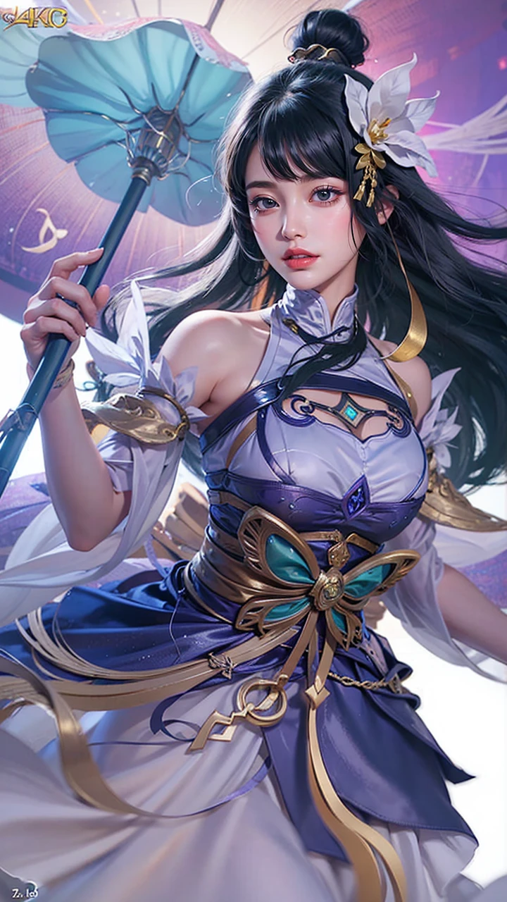 a close up of a girl(vexana) , green hair , big booobs , shadowbringers cinematic, 4 k detail fantasy, a beautiful fantasy empress, game cg, xianxia fantasy, xianxia hero, 2. 5 d cgi anime fantasy artwork, cinematic goddess close shot, ruan jia and artgerm, wow 4 k detail fantasy, hyperdetailed fantasy character
