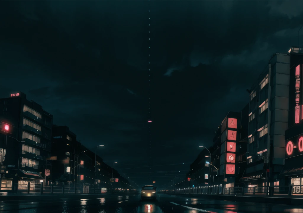 Cyberpunk city street, night, neon, rain, cinematic, epic, perfect lighting, hyperdetailed, 4k