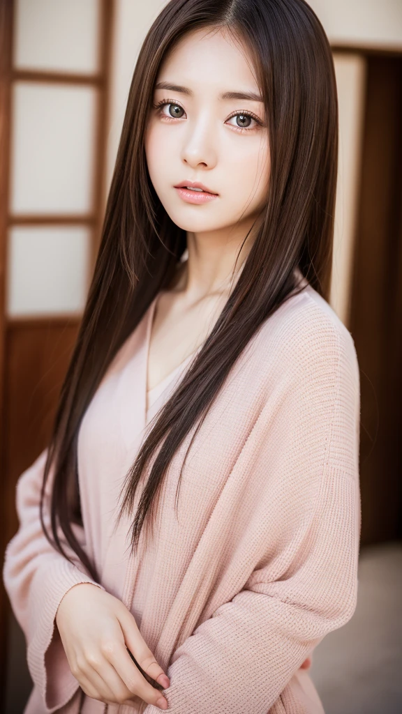 Uruchan-6500-v1.1, (RAW Photos:1.2), (Realistic:1.4), Beautiful detailed girl, Very detailed eyes and face, Beautiful and beautiful eyes, can'can't believe it, Large file size, Super detailed, High resolution, Very detailed, Highest quality, masterpiece,, (Japanese Girls' High School Uniform), shape, Very detailed, CG, Unity, 8k wallpaper, wonderful, The finer details, masterpiece, Highest quality, highly detailed CG uniform 8k wallpaper, The light shines on your face, Cinema Lighting, 24-year-old girl, (White underwear:1.4), garter belt, 全身shape, Standing position, thin,smile,Big Breasts,