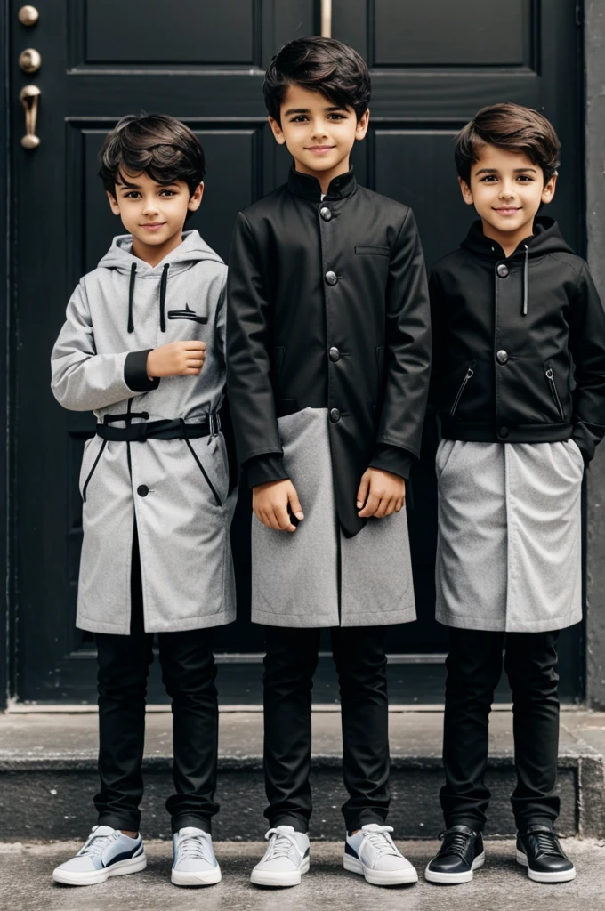 3 boys balck drase bla falige