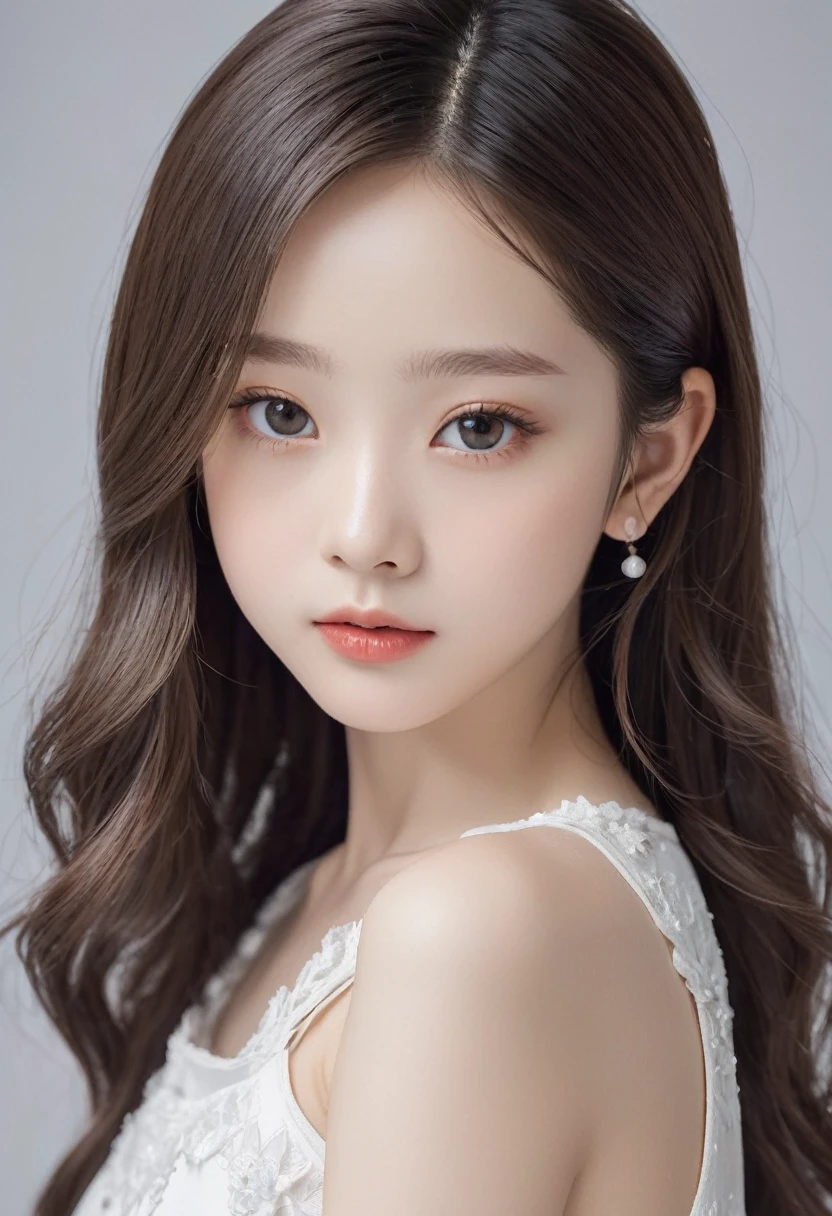 ((Highest quality)), ((Photo quality)), (detailed), Perfect Face,12 years old,whole body,Thin arms,White skin,Small breasts、Skin、