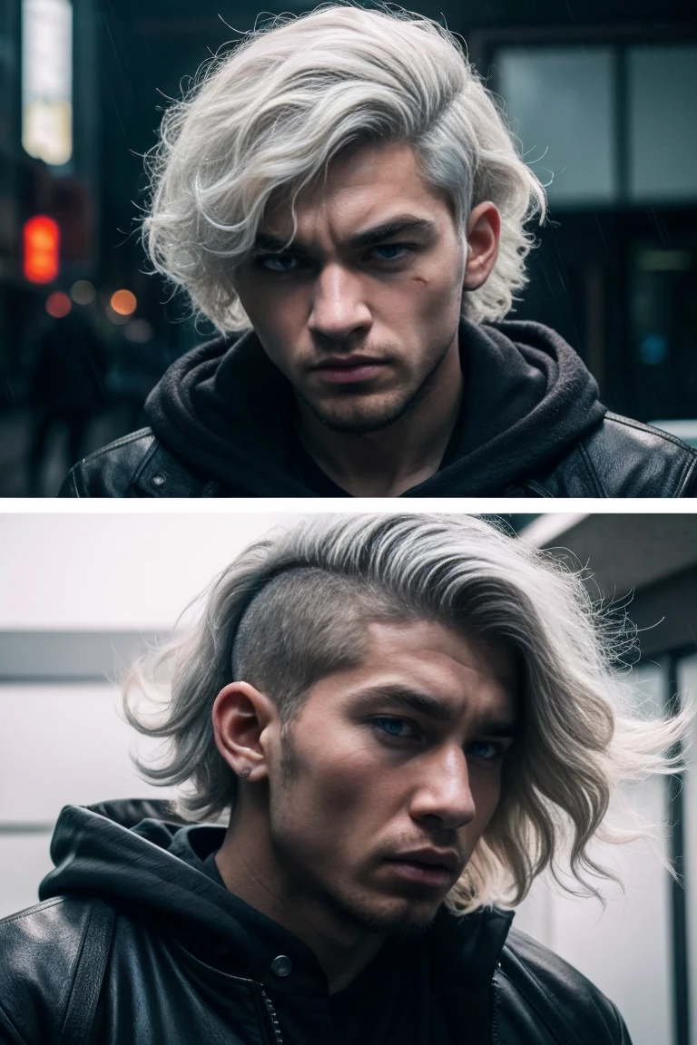scars.mixed race african asian korean men. white hair. age 18. curly hair 3b. grey eyes fierce. sunpaku eyes. depressed. axiety. creppy scary horror. beatiful eyes. undercut. fluffy hair. mixed race korean. cool clothing. sleepy eyes. scars face. scar eye scar nose. dangerous. creppy. horror to look at it. cool hair style short. rebel .hated. sleepy eyes. cursed atmosphärisch. cute .manly. hellish scary. cool rebel.rain .bratty. hair covering eyes. manly. horror.angry. hot men. Kpopp. Average