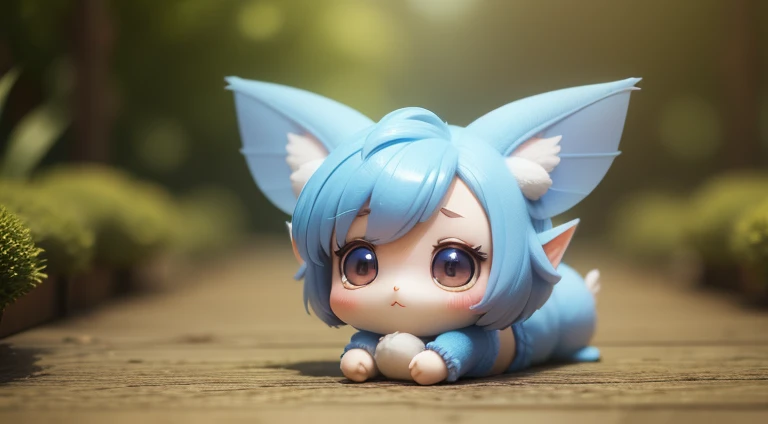 3D Chibi soft and fluffy pixie RABBIT 3D, by style of Bonnie Hetherington Robson, 8K, product photo, for tweet video