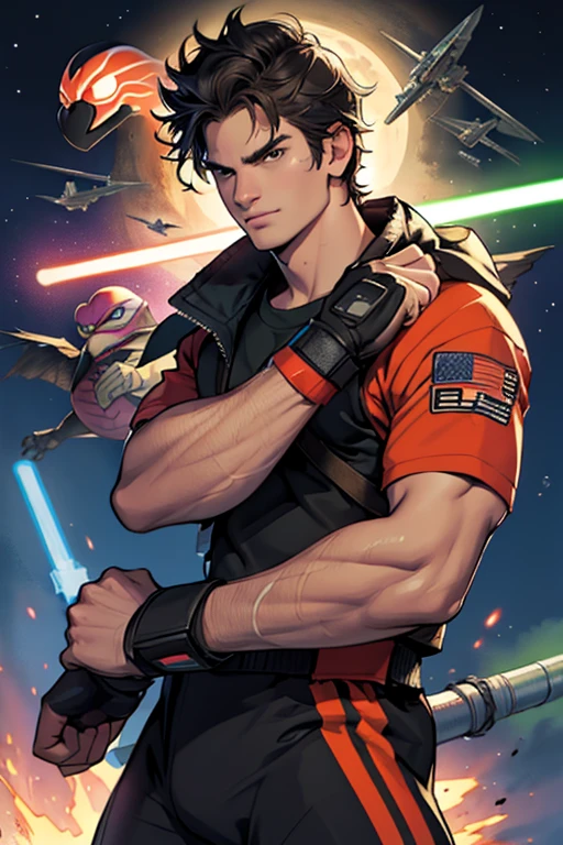 flamingo: age Mutant Ninja Turtles: Andrew Garfield: Star Wars background: