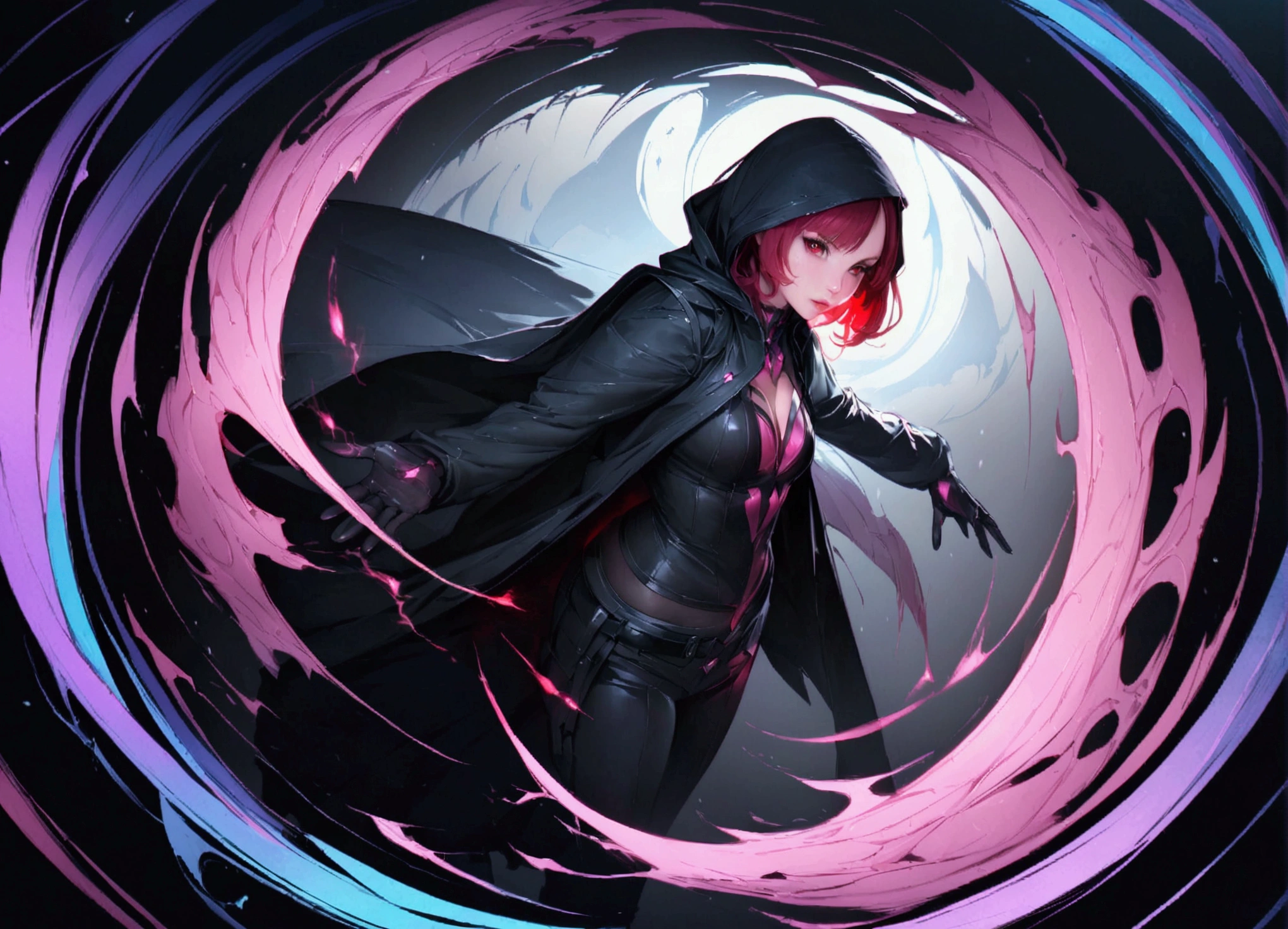 masterpiece, witch, The body is attractive、, Wearing a hood, In the Shadows, , The colours of Positano, Completely in frame, whole body, Releases electrical energy, whole body, Beautiful anime waifu style man, Ultra-Definition CG Painting, Luminism, art:Karn Griffiths、ヴァディム・カシン コンセプトart, 8k resolution, Fractal isometric detail bioluminescence , complicatedly detailed , Cinematic, trending on art station Isometric Centered hyper Realistic cover photo awesome full color, granular, Realistic, complicated, Hit definition , Cinematic, bold, Vibrant, wonderful, Super high quality model、Being pelted with rain in the dark、Lightning Control、Red eyes