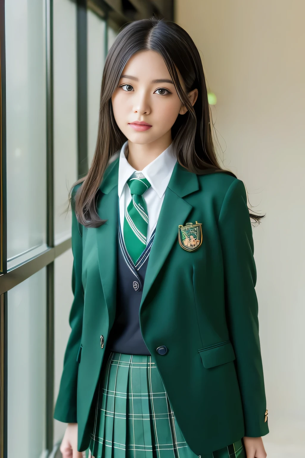 masterpiece、top-quality、The ultra -The high-definition、、colourfull、flat-colors、depth of fields、Lens flare
1 Girls、、sitting on、A dark-haired、watching at viewers、Schools、Classroom、Pleated mini-skirt、校服、Detailed feel、Detailed Cloth Texture、beautifull detailed face、15-year-old beauty、Adult atmosphere、White lingerie