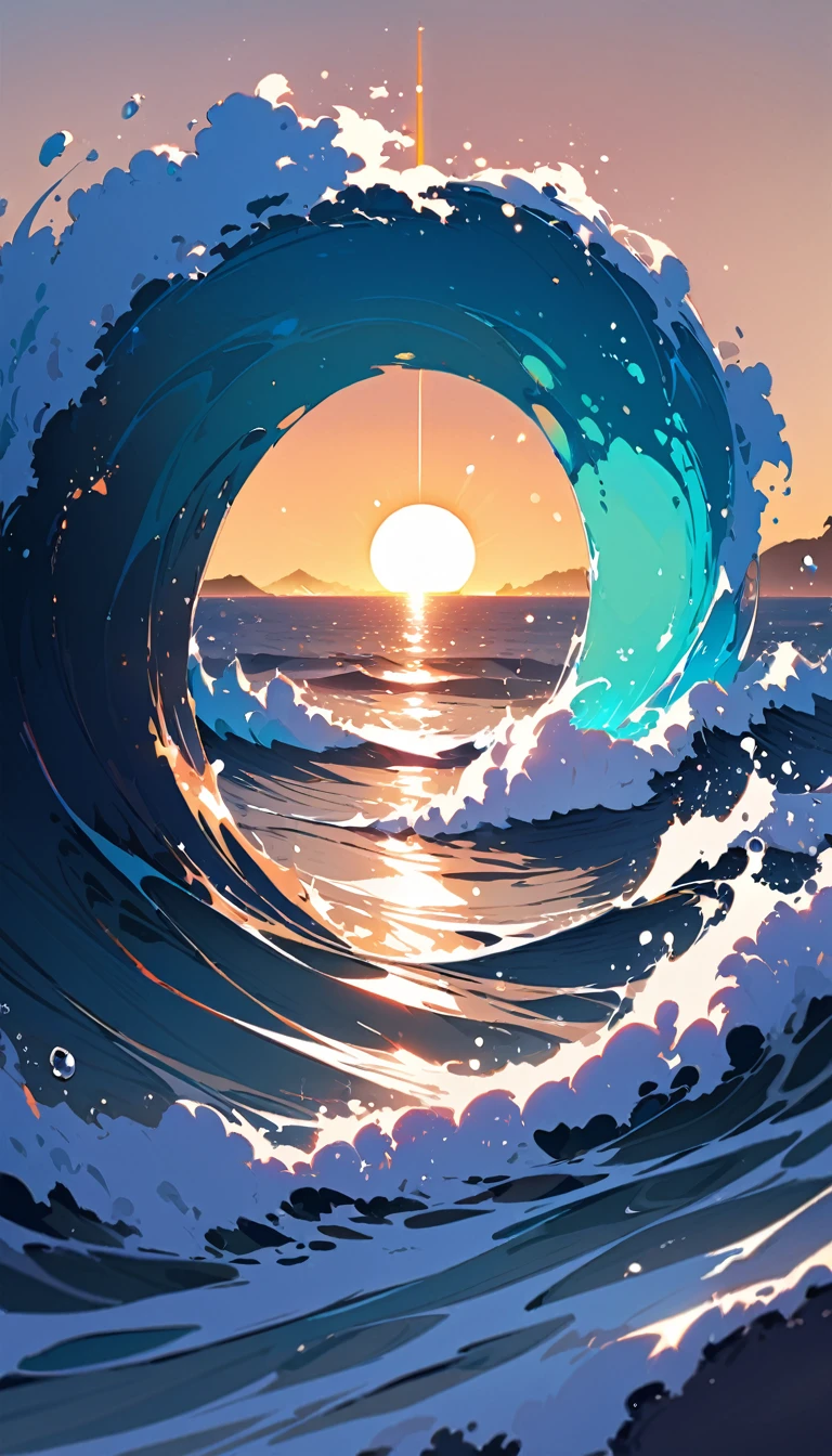 ((background only)),masterpiece , best quality , detailed, sun , sea