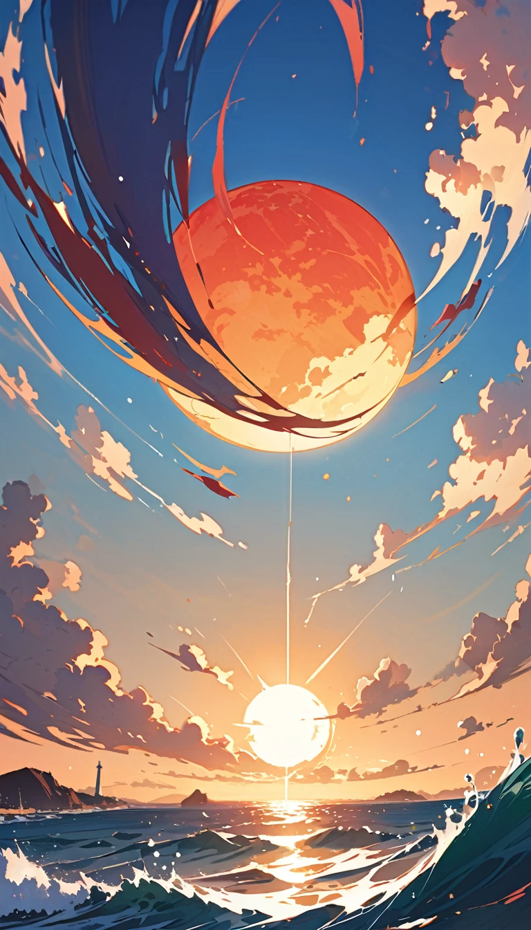 ((background only)),masterpiece , best quality , detailed, sun , sea
