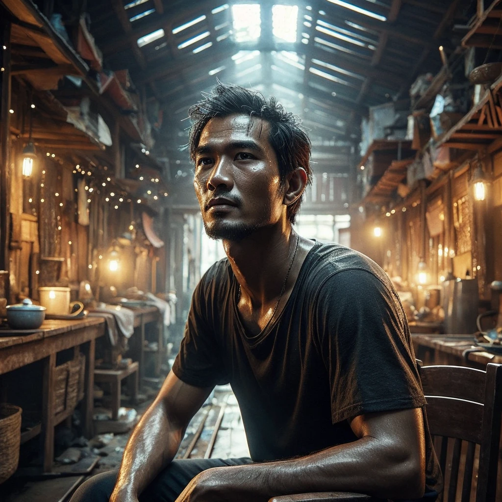 a handsome thai man face