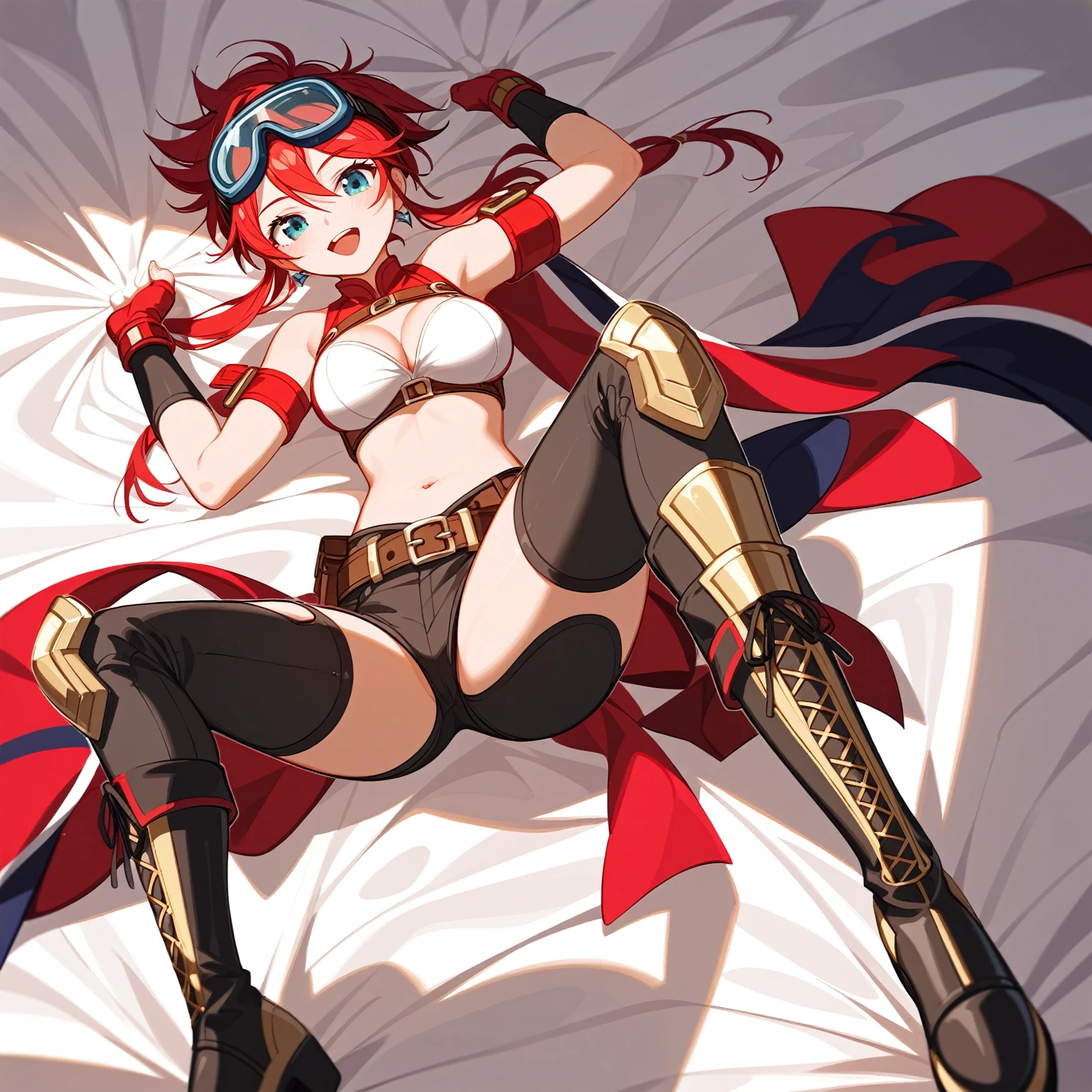 Highest quality, Ultra-detailed CG Unity 8k Wallpaper, Beautiful detailechanic、、Edo-kko、Helmet、big goggles、Boots、Winning spirit、Bad mood、Video game character design、whole body、Front view、whole body画、Character Sheet、Mr.々A pose、Game setting materials、Character setting materials
