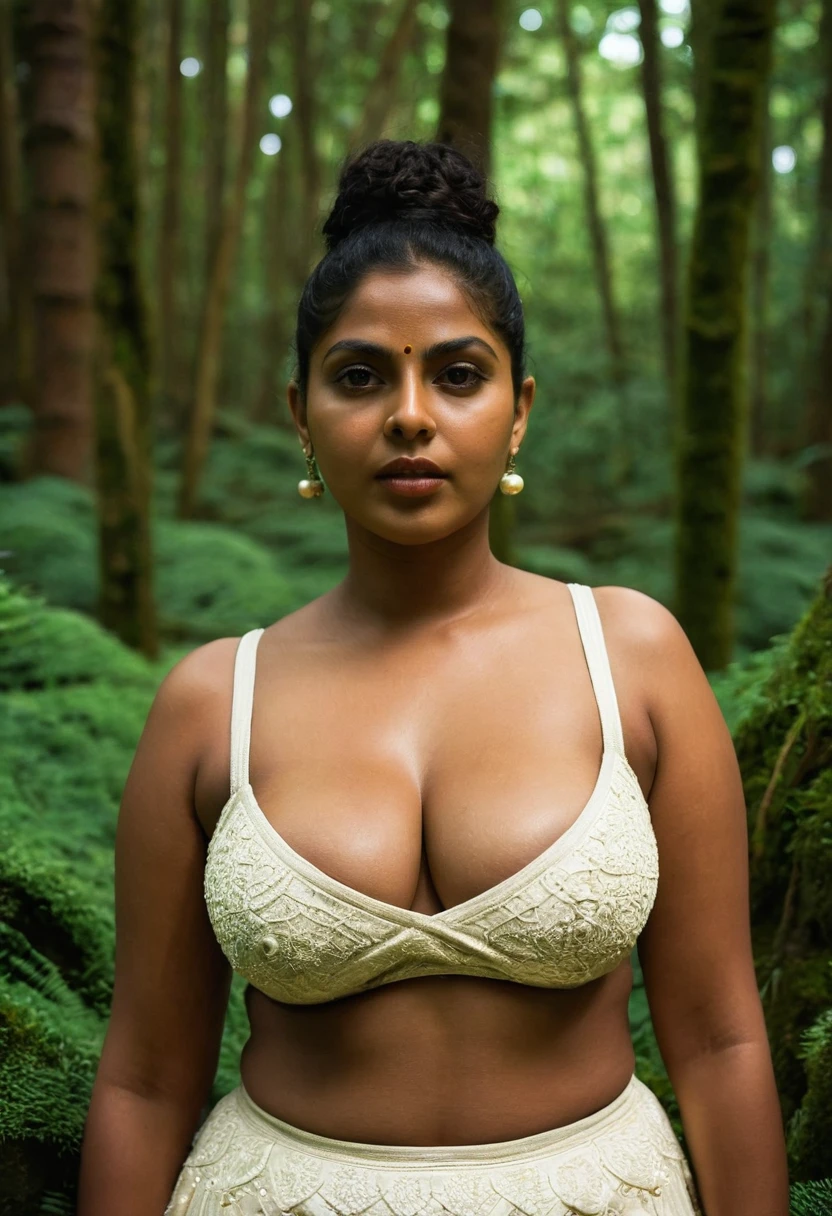 (((photo of a ancient kerala hindu devi))), (((plumpy lady))) ,(((nudist))) ((((plumpy)))), ((((standing at mossy street))), (((Half Body))), (((very dark skin))), (((age 35+))), (((((very dark nipple and areola))))), (((plus size chubby tall))), (((huge busty milky wet big massive boobs))), (((nude thick thigh))), (((ancient white mini skirt))), ((black skin dark body)),(((depth of field))), ((( spooky))),(((divine))), photorealistic,photo, realism, Getty Images, RAW candid cinema, 16mm, colour graded portra 400 film, remarkable colour, ultra realistic, textured skin, remarkable detailed pupils, realistic dull skin noise, visible skin detail, skin fuzz, dry skin, shot with cinematic,light leaks, RAW Image, DOF, depth of field,bokeh