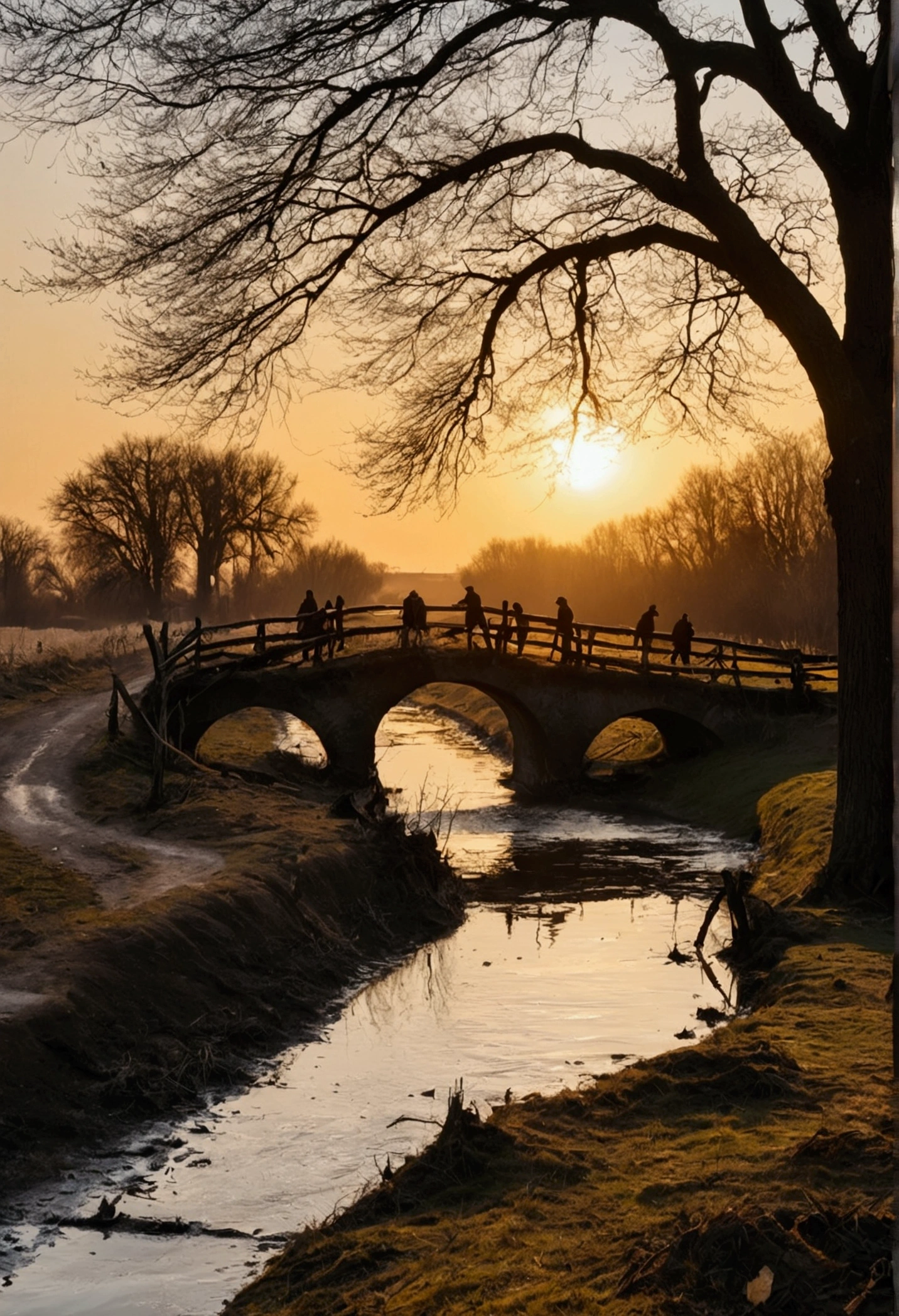 Withered Reben, Old trees, dark crows, small bridges and running water, People on the old street, West wind and thin horses, the sun sets, Inconsolable people are at the end of the world