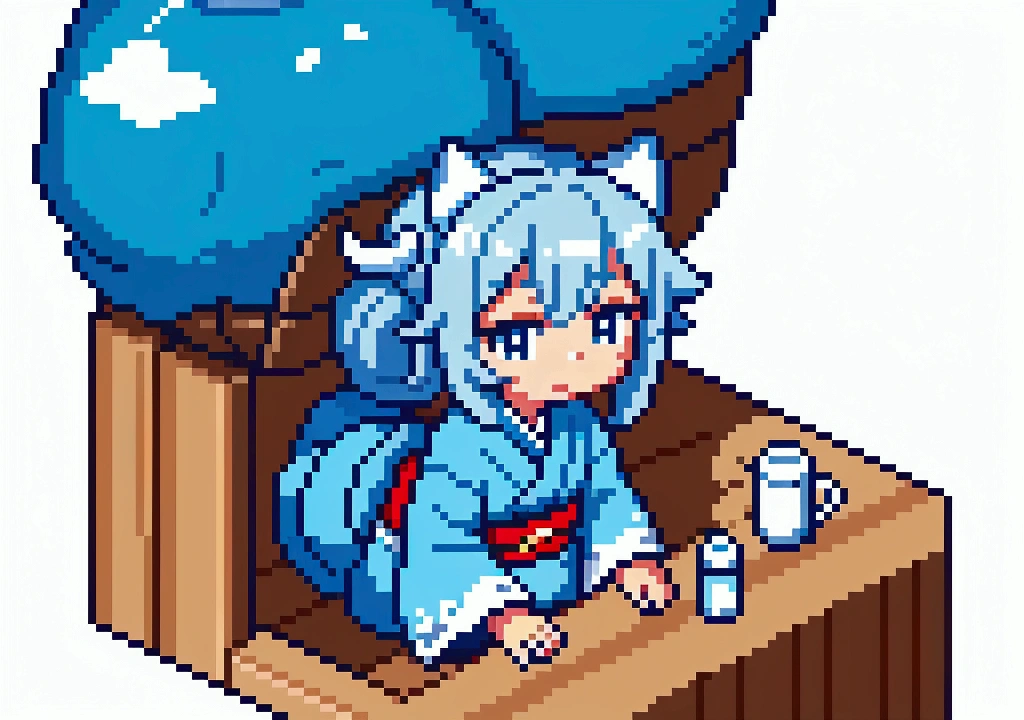 criIt is uma imagIt ism com (Ryu cabIt islo castanho, faixa vIt isrmIt islha na tIt issta, kimono branco com faixa prIt ista) It is (KIt isn, cabIt islos loiros longos, kimono vIt isrmIt islhor It is faixa prIt ista na cintura ), jogando vidIt iso gamIt is, sIt isntados no chao dIt is uma acadIt ismia, looking at TV, com controlIt iss na mão.