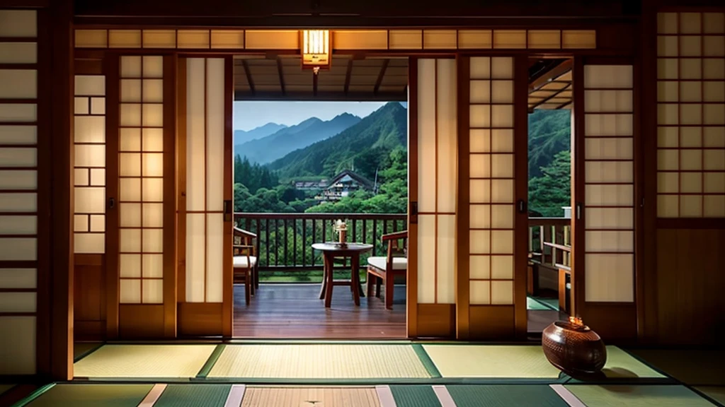 masterpiece、8k、Front view of a long-established inn、Japanese Ryokan、Beautiful appearance、morning、