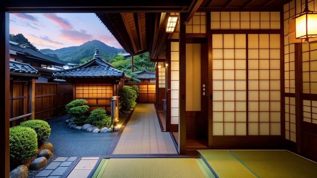 masterpiece、8k、Front view of a long-established inn、Japanese Ryokan、Beautiful appearance、morning、