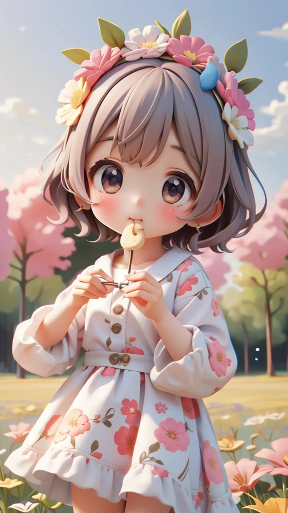 Shota girl, adorable and cute, engrossed in play, charming expression, short stature, chubby cheeks, bright eyes sparkling with joy, curly hair bouncing, wearing simple clothing, sunny day scene, outdoor environment, playing with a toy, hands holding the toy tightly, grin from ear to ear, pure bliss, captivating, detailed illustration, realistic rendering, high resolution, vivid colors, charming details, capturing the essence of innocence and joy.