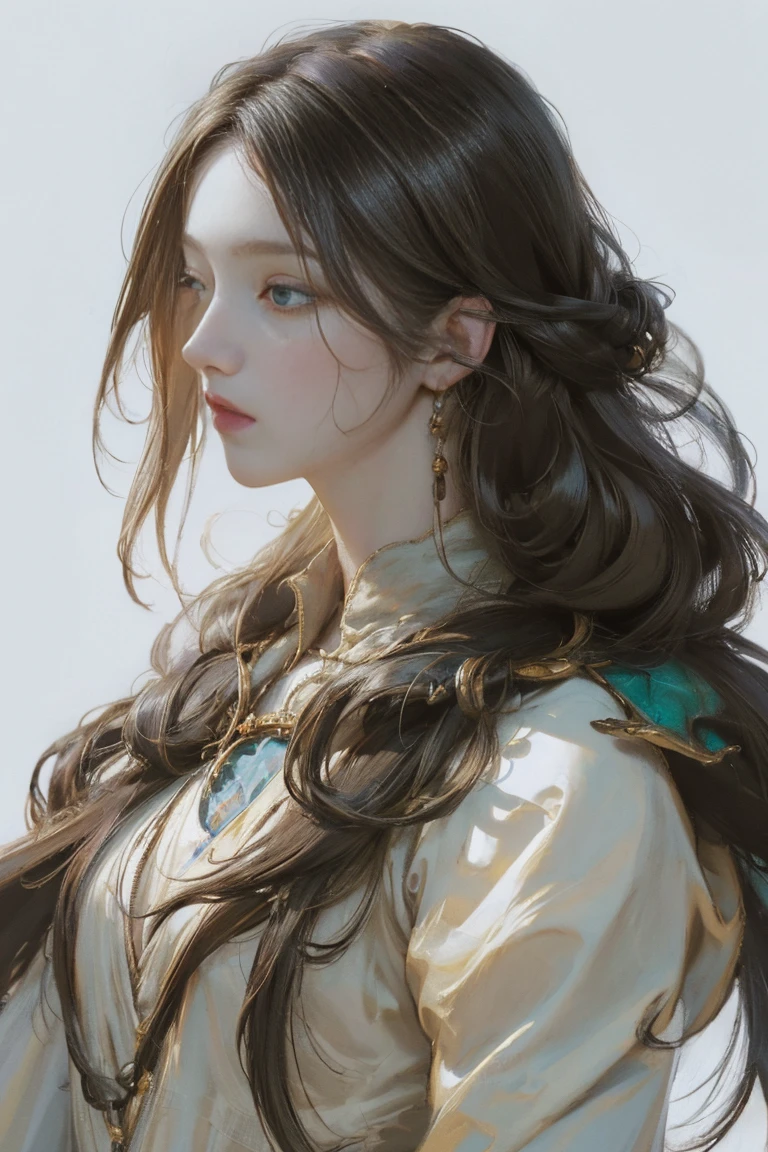 {portrait of girl},(white background),[[artist:as109,artist:wlop]],{[artist:WANKE]},[artist:ciloranko],[[artist:hiten]],artist:K-SUWABE,{{artist:mamimi}},((((dnd,fantasy,medieval)))),artist:OKAZU,,solo,official alternate costume,offcial art,,medium breasts, black hair, messy long hair,best quality, amazing quality, very aesthetic, note, line draft, highres, absurdres, (ultra-detailed:1.1) (beautiful detailed face),qzclothesdesign,qzmajiccircle