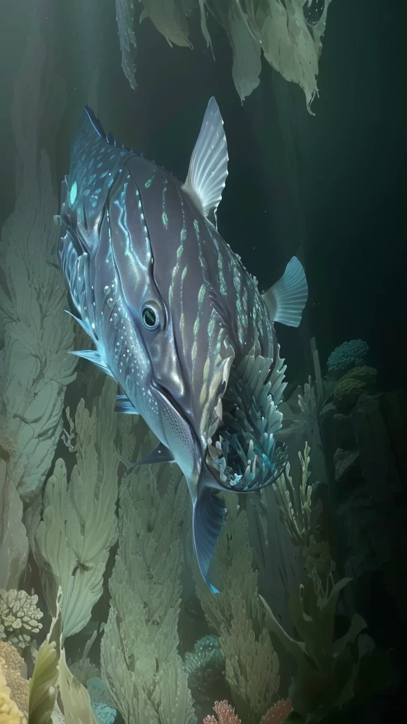 Fish swimming in the water, deep sea fish, Galper eel, Deep Sea Photography, Underwater sea monster, Deep Sea Creatures, Incredibly detailed Atlantic cod, Courtesy Mbari, Courtesy of Mbari, Giant Sea Creatures Group, Scary fish, View from below, The photo shows a large, Photos taken in 2020, Deep Sea Creaturess