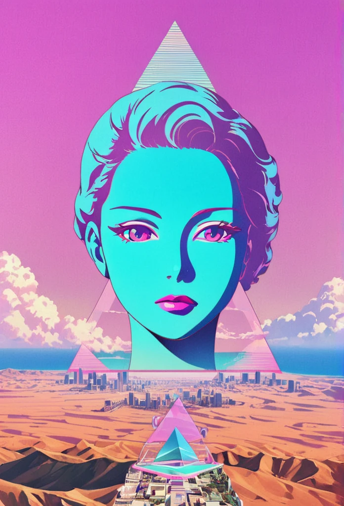 vaporwave grotesque aesthetic,High saturation color,David bust sculpture head and body separated,  Doubleexposure, Commodity Ocean News,High saturation color,futuristic city, English title，fantasy, matrix, desert, Ocean, pyramid,Close-up of retro screen,coconut tree,24th century,Strong psychedelic colors and retro-future decadence,Distressing and stylization, illusory、collage、No order，dystopian、lo-fi、sample fusion jazigital、chip tune、glitch art、futuristic、vintage、dematerialized art、retro technology、surreal,vaporwave nostalgia, very vaporwave, maximalist vaporwave, vaporwave, vaporwave!, vaporwave aesthetics, cyberpunk vaporwave, 90s aesthetic, vaporwave art, 90s aesthetic, 90's aesthetic, hip hop vaporwave, vaporwave aesthetic, vaporwave cartoon,