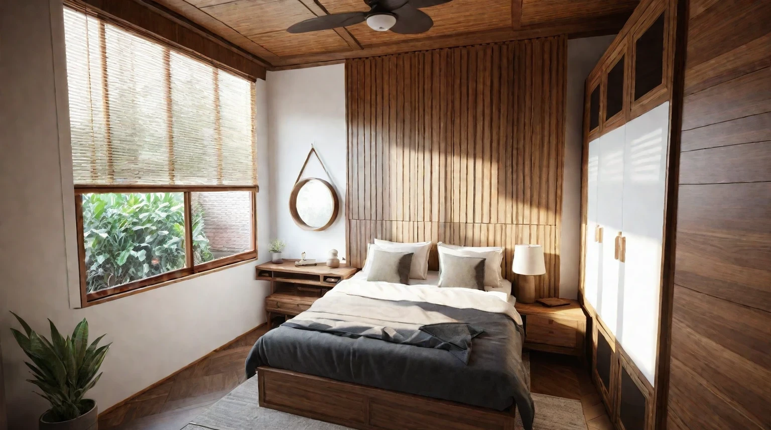 The window looked out onto the paved courtyard home stay, it was raining outside