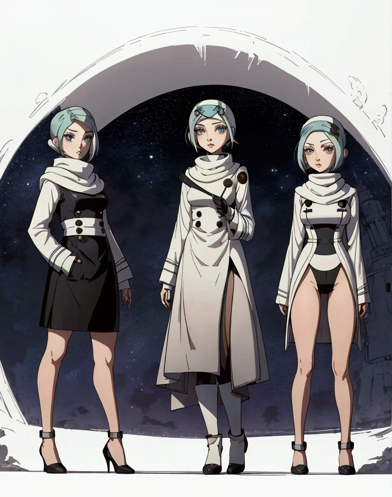 masterpiece), best quality, high resolution 1girl bob cut medium hair standing alone cowl headband profile image looking at viewer beautiful eyes beautiful face extremely detailed