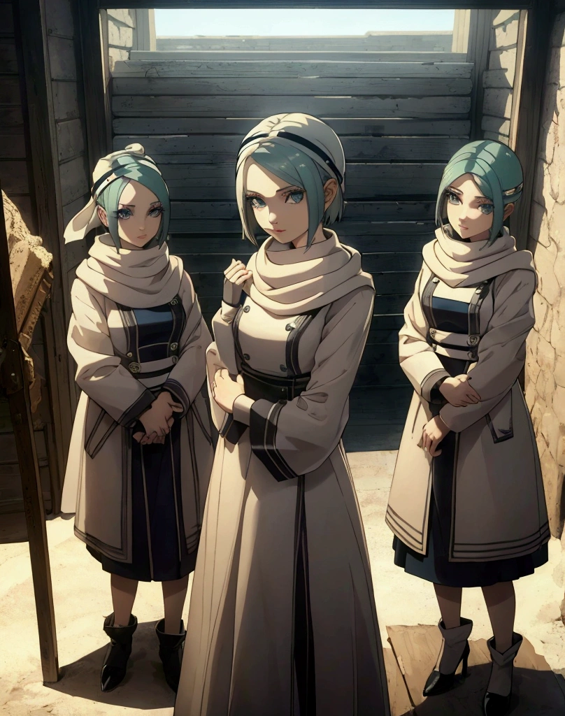 masterpiece), best quality, high resolution 1girl bob cut medium hair standing alone cowl headband profile image looking at viewer beautiful eyes beautiful face extremely detailed