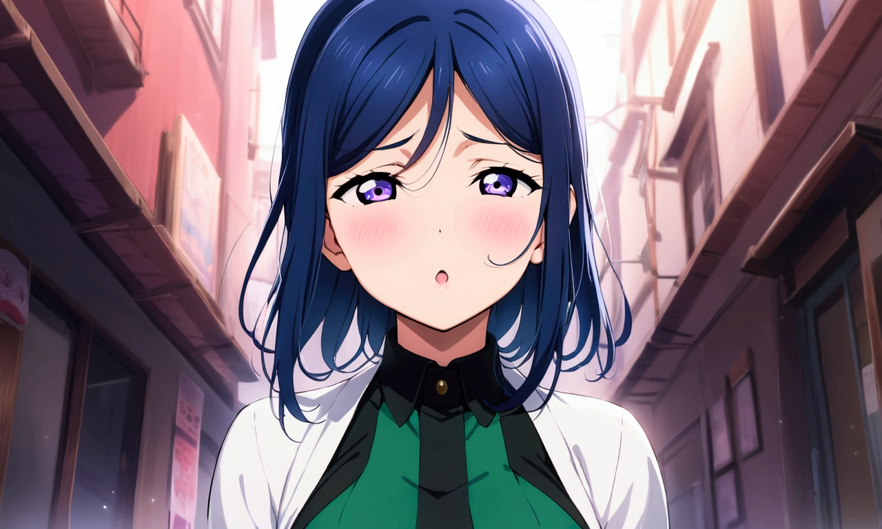 Love Live adult Kanan Matsuura, masterpiece, highest quality, gloss, clothing random, sensitive, beautiful background, transformed