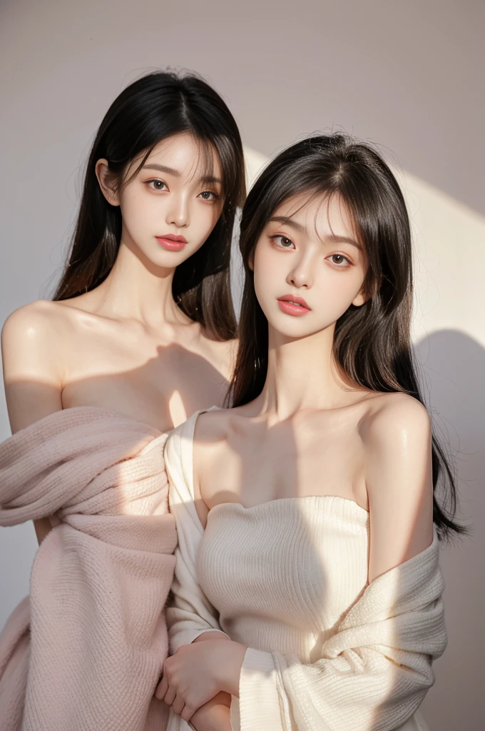 absurdres, RAW photo, extremely delicate and beautiful, masterpiece, Best Quality, ultra high resolution, 32k, hyperrealistic, ultra-detailed, delicate facial features, beautiful detailed woman, tearful mole, earring, medium breasts, full body shot, medium hair, black hair, blouse, short skirt, off shoulder,