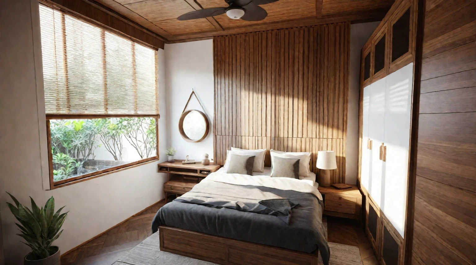 The window looked out onto the paved courtyard home stay, it was raining outside