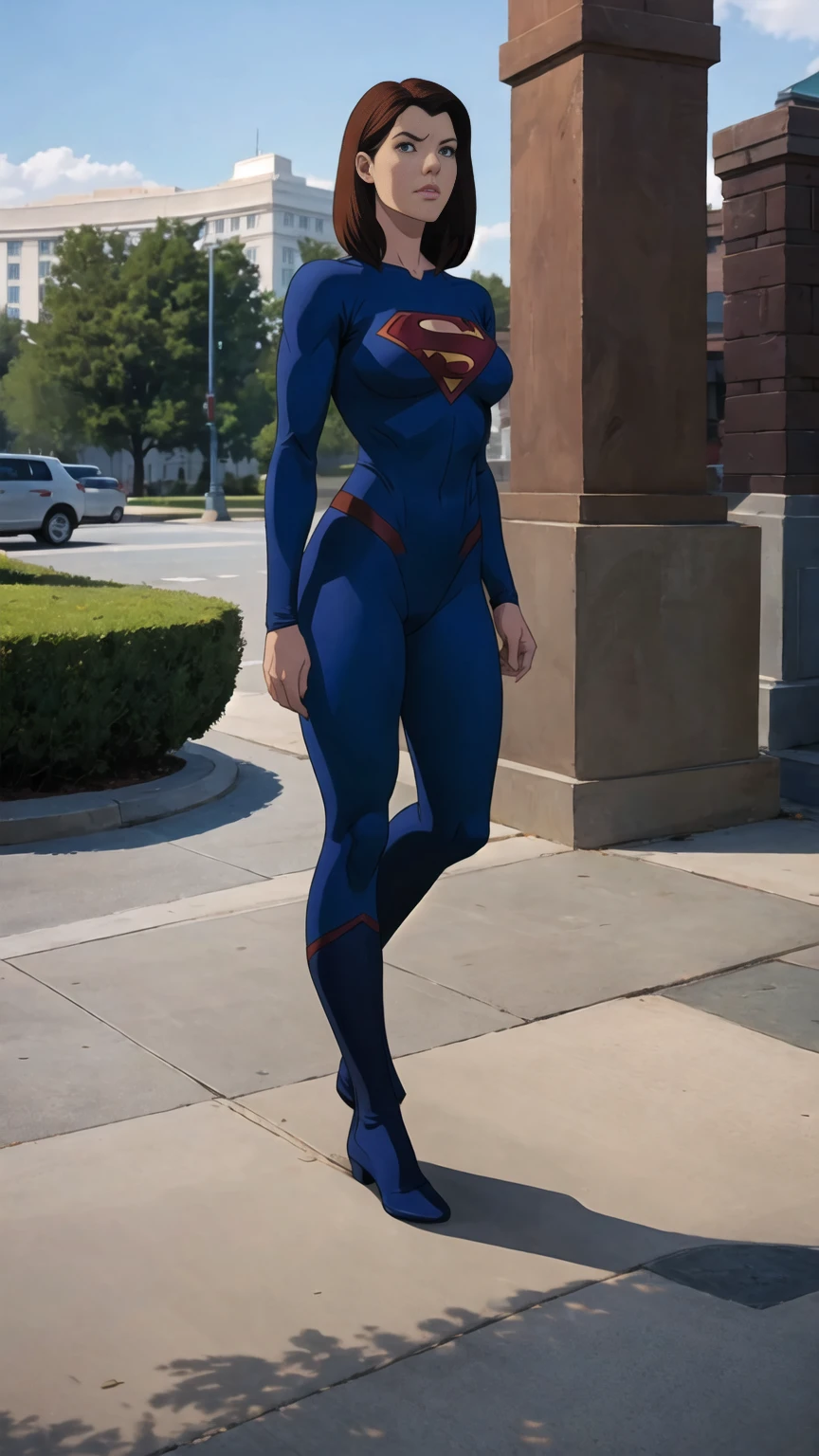 ((full body photo, standing, feet on the ground)) dc comics, lois lane