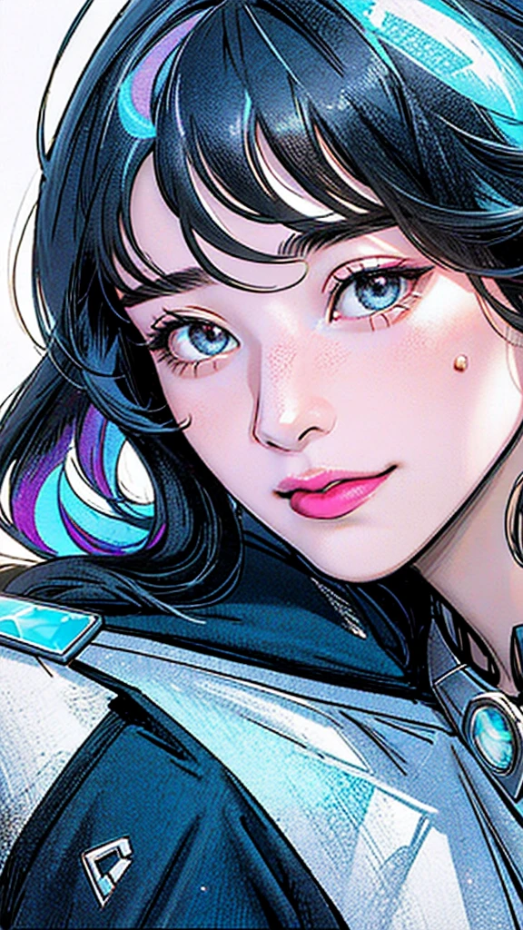 In love,spectrum, holographic, Transparent, professional kiss, starry, fantasy, ultimate best quality,beautiful woman,Speech bubble, big ♥️