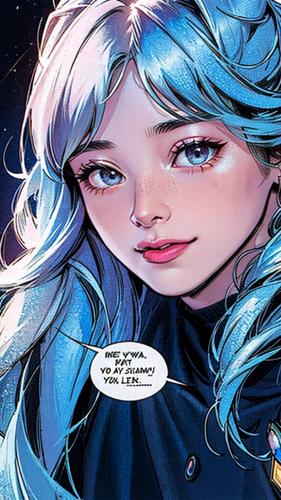 In love,spectrum, holographic, Transparent, professional kiss, starry, fantasy, ultimate best quality,beautiful woman,Speech bubble, big ♥️