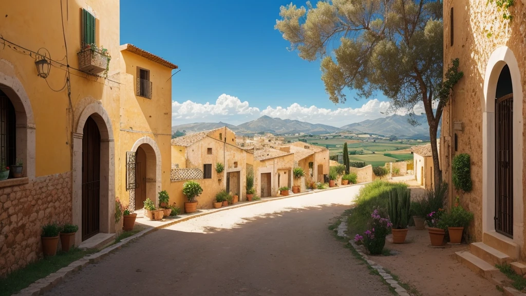 Sicilian country side on a sunny afternoon.