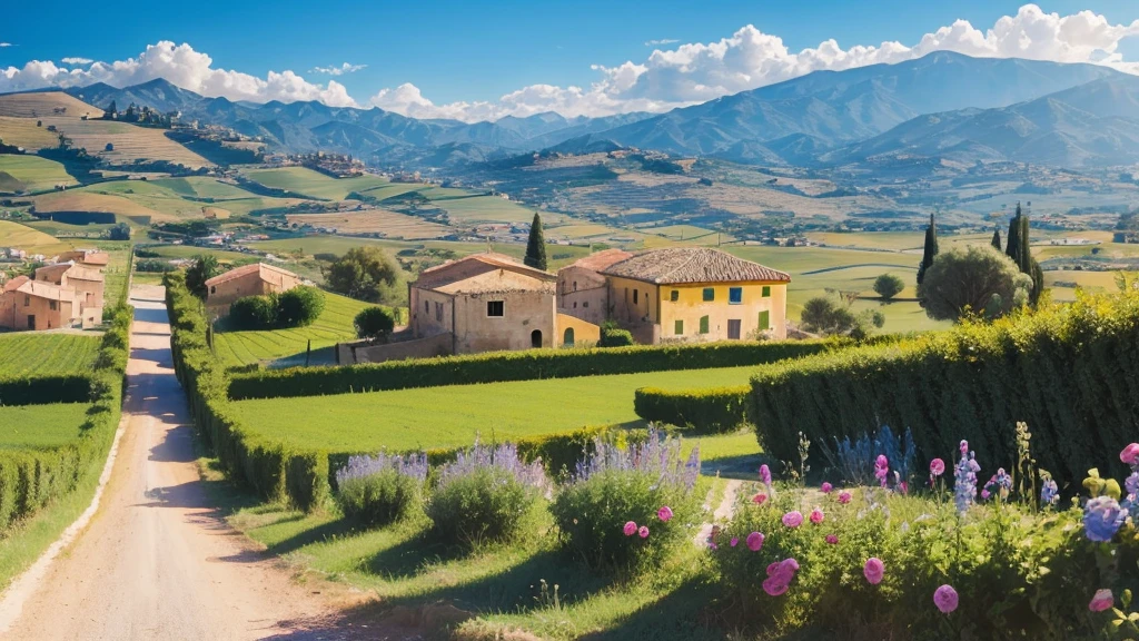 Sicilian country side on a sunny afternoon.