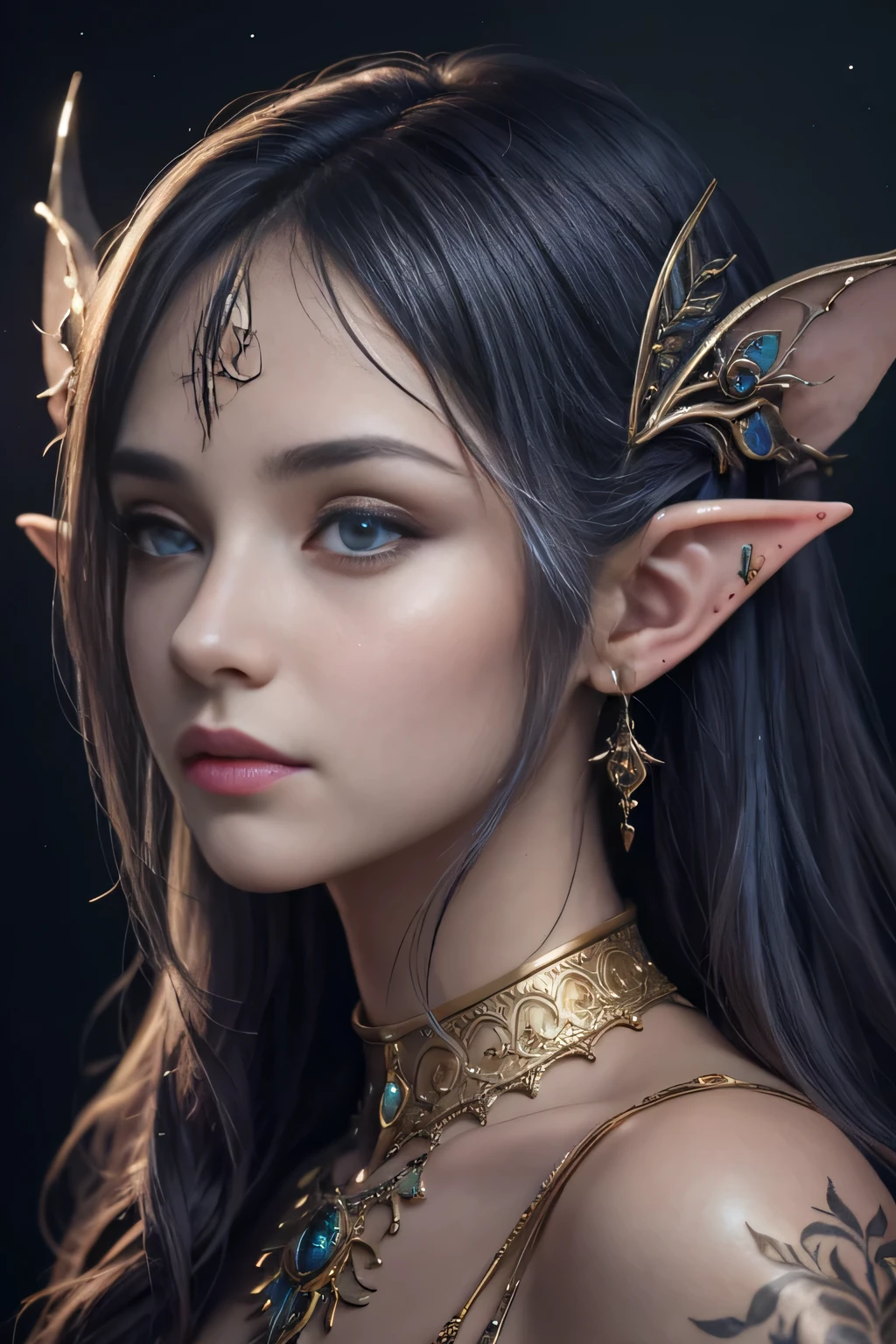 (Best quality, 4k, High-resolution, Masterpiece:1.2), Ultra-detailed, Realistic, Radiant lighting, Epoch Elves, Portraits, Fantastical colors, Fine art, Ethereal beings, Dreamlike, Whimsical creatures, Detailed facial features, Glowing eyes, Elven beauties, Ethereal glow, Mythical creatures, Harmonious composition, Dazzling colors, Stunning visual effects, Otherworldly appearance, Mesmerizing artistry, 