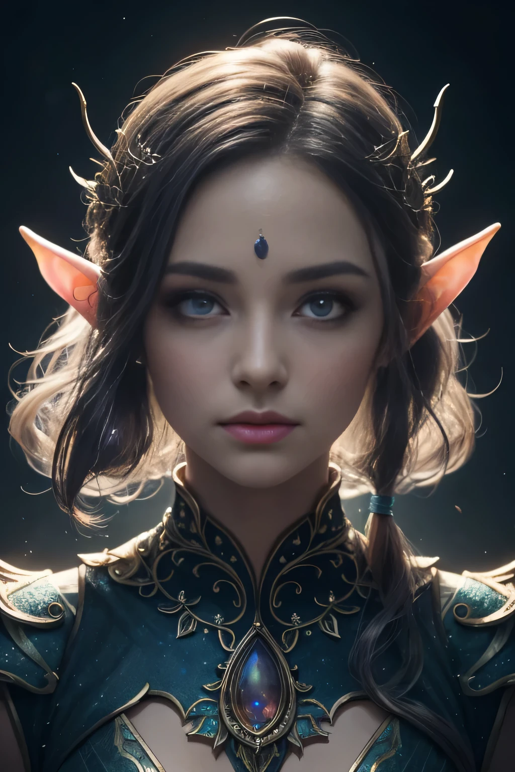 (Best quality, 4k, High-resolution, Masterpiece:1.2), Ultra-detailed, Realistic, Radiant lighting, Epoch Elves, Portraits, Fantastical colors, Fine art, Ethereal beings, Dreamlike, Whimsical creatures, Detailed facial features, Glowing eyes, Elven beauties, Ethereal glow, Mythical creatures, Harmonious composition, Dazzling colors, Stunning visual effects, Otherworldly appearance, Mesmerizing artistry,