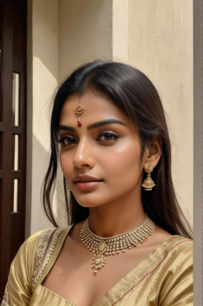 ((best quality)), ((masterpiece)), (detailed), perfect face of indian woman