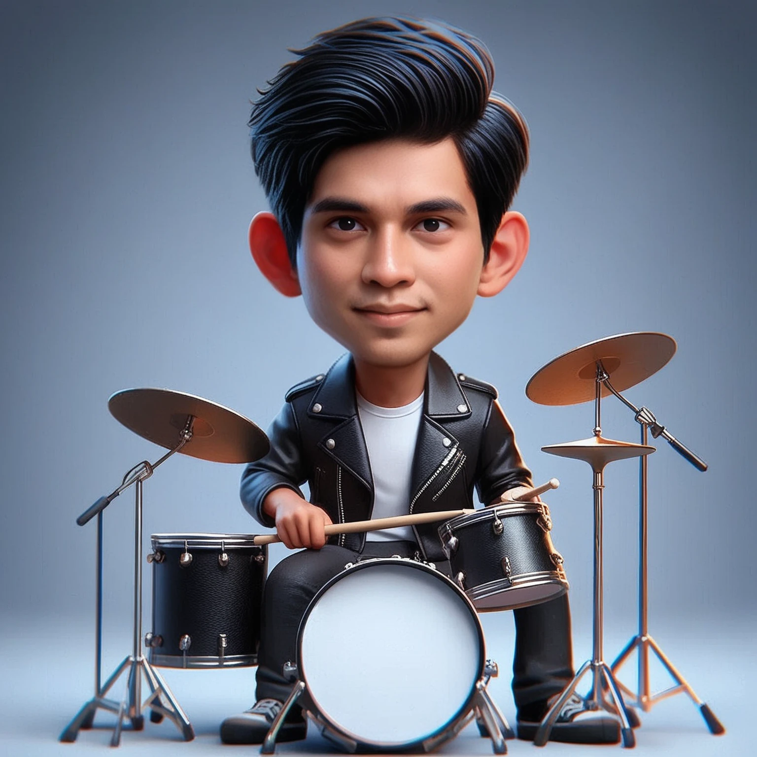 A 30-year-old Chinese male doctor with short black hair, face round, with a round face,attractive smile, and black eyes, Looking directly at