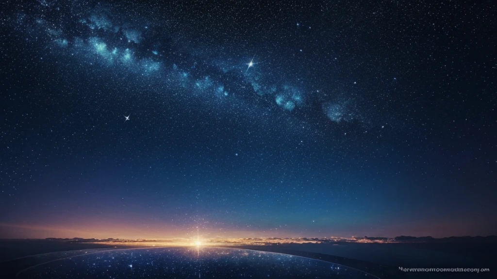 Create a starry sky background image, in the middle there is a handwritten inscription "Visualization 2 minutes a day and everything will come true"