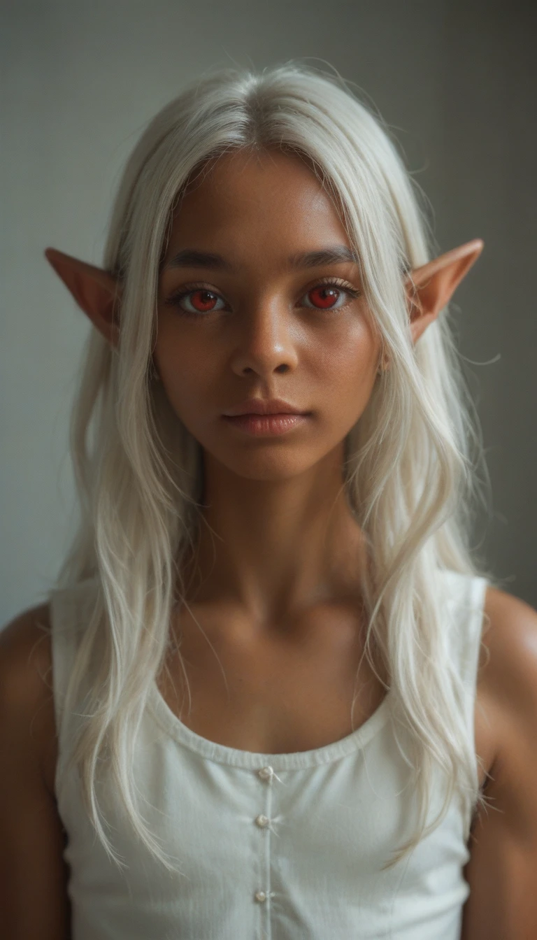 (zPDXL2), score_9, score_8_up, score_7_up, source_anime, 2d,
1girl, solo, ((dark skin, young girl:1.3)), Lapanya, pointy ears, snout nose, flat chest, 3 fingers 1 thumb, white hair, (long hair:1.3), red eyes, parted bangs,
AissistXLv2, unaestheticXL_bp5, SimplePositiveXLv2, zPDXL2 PonyXLV6_Scores