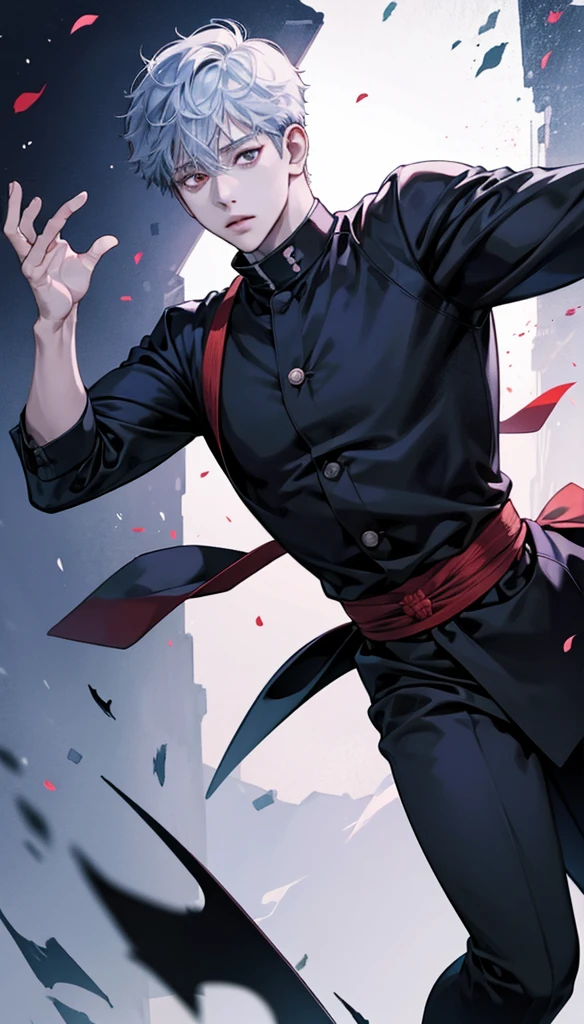 Gojo satoru, Jujutsu kaisen, anime boy character, over power, cool, handsome