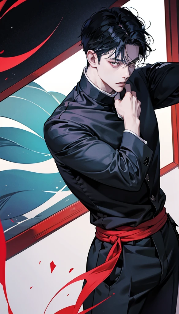 Gojo satoru, Jujutsu kaisen, anime boy character, over power, cool, handsome