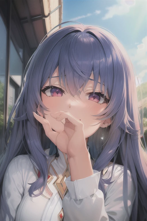 ((((Super Illustration Style:1.0)))),Highest quality,Best Anime,masterpiece,Ray Tracing, Global Illumination,Fellatio gestures,One girl, alone,View your viewers,Outdoor, Portraiture,saliva,Verbal invitation