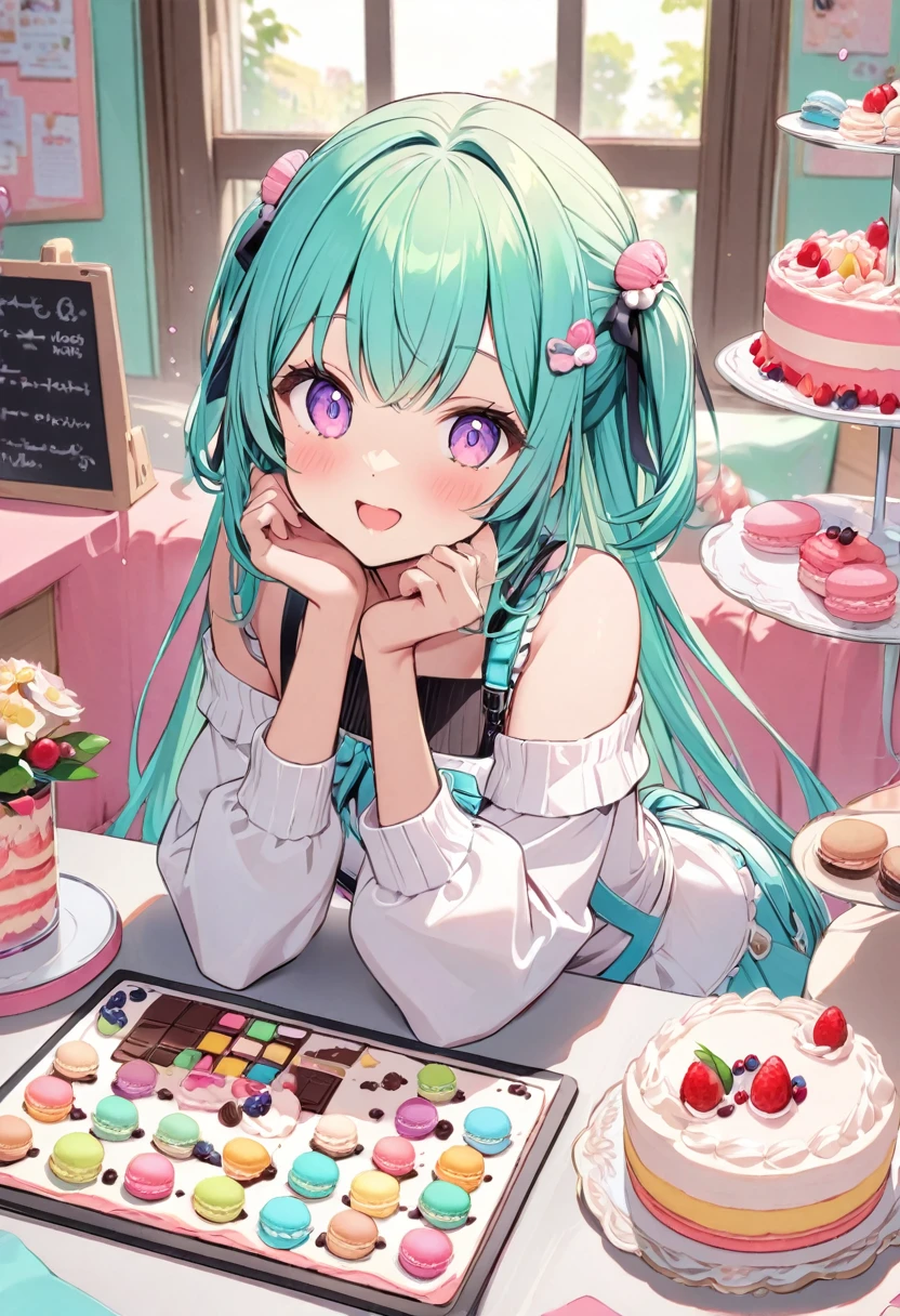 Q board,cake,Cute girl,Sweet,cute,Macaron Colors