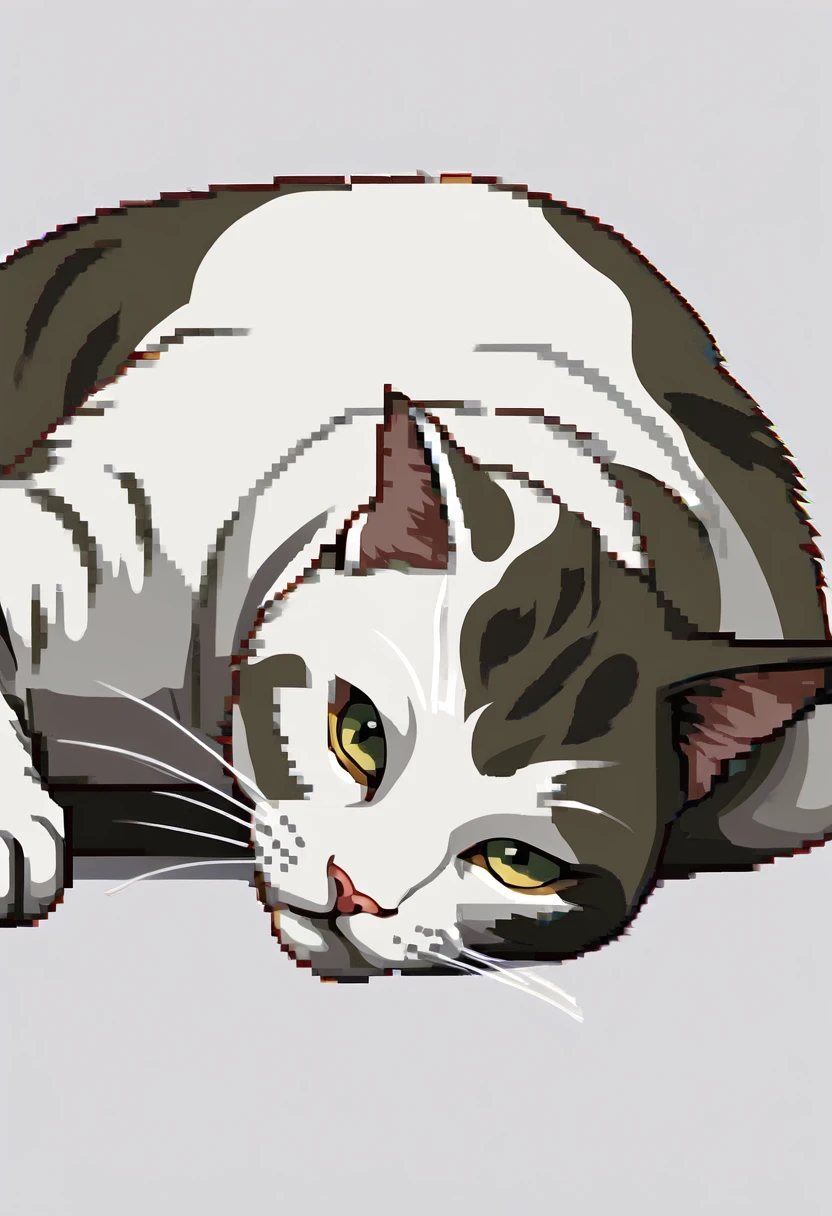 Cat、Realistic depiction、From the face down, the body of a muscular man、