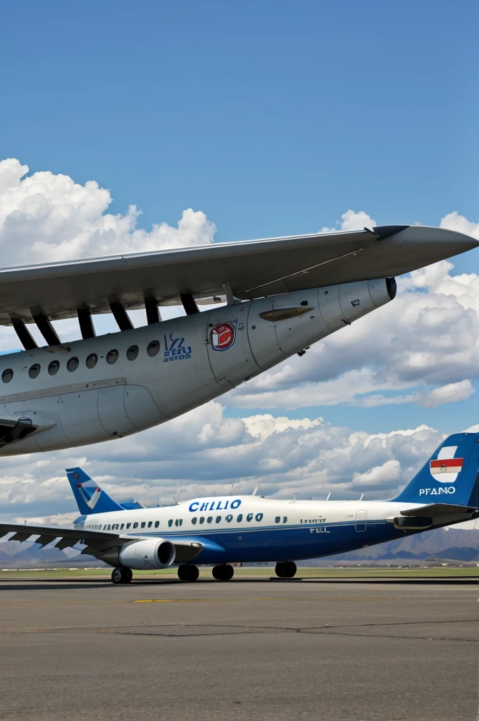 Show me the fuselage of an airplane that says "Chilean air force"